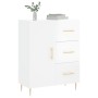 Aparador de madera contrachapada blanco brillante 69,5x34x90 cm de vidaXL, Aparadores - Ref: Foro24-827902, Precio: 102,80 €,...