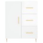 Aparador de madera contrachapada blanco brillante 69,5x34x90 cm de vidaXL, Aparadores - Ref: Foro24-827902, Precio: 102,80 €,...