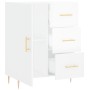 Aparador de madera contrachapada blanco brillante 69,5x34x90 cm de vidaXL, Aparadores - Ref: Foro24-827902, Precio: 102,80 €,...