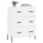 Aparador de madera de ingeniería blanco 69,5x34x90 cm de vidaXL, Aparadores - Ref: Foro24-827860, Precio: 115,25 €, Descuento: %