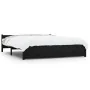 Estructura de cama de madera maciza negro 140x190 cm de vidaXL, Camas y somieres - Ref: Foro24-815028, Precio: 163,65 €, Desc...
