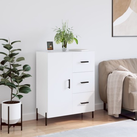 Aparador de madera contrachapada blanco brillante 69,5x34x90 cm de vidaXL, Aparadores - Ref: Foro24-827926, Precio: 112,77 €,...