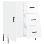 Aparador de madera contrachapada blanco brillante 69,5x34x90 cm de vidaXL, Aparadores - Ref: Foro24-827926, Precio: 112,77 €,...