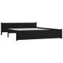 Estructura de cama de madera maciza negro 140x190 cm de vidaXL, Camas y somieres - Ref: Foro24-815028, Precio: 163,65 €, Desc...