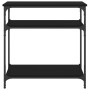 Mesa consola madera de ingeniería negra 75x29x75 cm en Mesas auxiliares | Comprar online en Foru.es