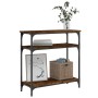 Mesa consola madera de ingeniería roble ahumado 75x29x75 cm en Mesas auxiliares | Comprar online en Foru.es