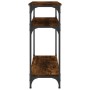 Mesa consola madera de ingeniería roble ahumado 75x29x75 cm en Mesas auxiliares | Comprar online en Foru.es