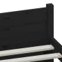 Estructura de cama de madera maciza negro 140x190 cm de vidaXL, Camas y somieres - Ref: Foro24-815028, Precio: 163,65 €, Desc...