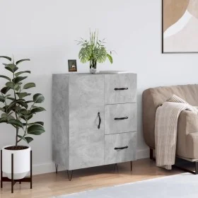 Aparador de madera de ingeniería gris hormigón 69,5x34x90 cm de vidaXL, Aparadores - Ref: Foro24-827912, Precio: 88,77 €, Des...