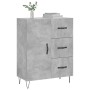 Aparador de madera de ingeniería gris hormigón 69,5x34x90 cm de vidaXL, Aparadores - Ref: Foro24-827912, Precio: 89,49 €, Des...