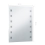 Espejo de pared de baño con LED 60x80 cm en Espejos | Comprar online en Foru.es
