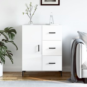 Aparador de madera contrachapada blanco brillante 69,5x34x90 cm de vidaXL, Aparadores - Ref: Foro24-827918, Precio: 106,06 €,...