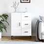 Aparador de madera contrachapada blanco brillante 69,5x34x90 cm de vidaXL, Aparadores - Ref: Foro24-827918, Precio: 106,06 €,...