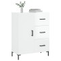 Aparador de madera contrachapada blanco brillante 69,5x34x90 cm de vidaXL, Aparadores - Ref: Foro24-827918, Precio: 106,06 €,...