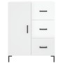 Aparador de madera contrachapada blanco brillante 69,5x34x90 cm de vidaXL, Aparadores - Ref: Foro24-827918, Precio: 106,06 €,...