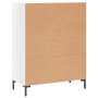Aparador de madera contrachapada blanco brillante 69,5x34x90 cm de vidaXL, Aparadores - Ref: Foro24-827918, Precio: 106,06 €,...