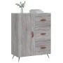 Aparador de madera de ingeniería gris Sonoma 69,5x34x90 cm de vidaXL, Aparadores - Ref: Foro24-827890, Precio: 68,70 €, Descu...