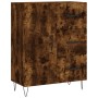 Aparador de madera de ingeniería roble ahumado 69,5x34x90 cm de vidaXL, Aparadores - Ref: Foro24-827913, Precio: 66,14 €, Des...