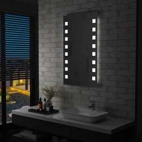 Espejo de pared de baño con LED 60x100 cm en Espejos | Comprar online en Foru.es
