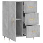 Aparador de madera de ingeniería gris hormigón 69,5x34x90 cm de vidaXL, Aparadores - Ref: Foro24-827896, Precio: 75,61 €, Des...