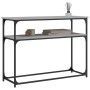Mesa consola madera de ingeniería gris Sonoma 100x35,5x75 cm en Mesas auxiliares | Comprar online en Foru.es