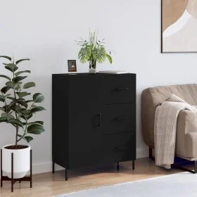 Aparador de madera de ingeniería negro 69,5x34x90 cm de vidaXL, Aparadores - Ref: Foro24-827925, Precio: 107,24 €, Descuento: %