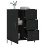 Aparador de madera de ingeniería negro 69,5x34x90 cm de vidaXL, Aparadores - Ref: Foro24-827925, Precio: 107,24 €, Descuento: %