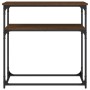 Mesa consola madera de ingeniería marrón roble 75x35,5x75 cm en Mesas auxiliares | Comprar online en Foru.es