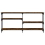Mesa consola madera de ingeniería roble ahumado 160x29x75 cm en Mesas auxiliares | Comprar online en Foru.es
