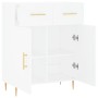 Aparador de madera de ingeniería blanco 69,5x34x90 cm de vidaXL, Aparadores - Ref: Foro24-827964, Precio: 105,60 €, Descuento: %