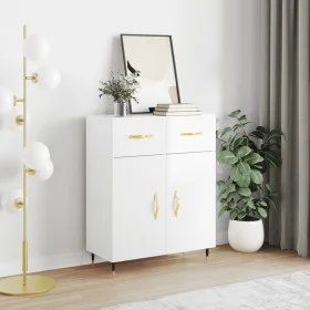 Aparador de madera contrachapada blanco brillante 69,5x34x90 cm de vidaXL, Aparadores - Ref: Foro24-827958, Precio: 90,80 €, ...