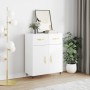 Aparador de madera contrachapada blanco brillante 69,5x34x90 cm de vidaXL, Aparadores - Ref: Foro24-827958, Precio: 91,94 €, ...