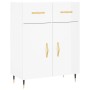 Aparador de madera contrachapada blanco brillante 69,5x34x90 cm de vidaXL, Aparadores - Ref: Foro24-827958, Precio: 91,94 €, ...