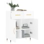 Aparador de madera contrachapada blanco brillante 69,5x34x90 cm de vidaXL, Aparadores - Ref: Foro24-827958, Precio: 91,94 €, ...