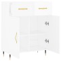 Aparador de madera contrachapada blanco brillante 69,5x34x90 cm de vidaXL, Aparadores - Ref: Foro24-827958, Precio: 91,94 €, ...