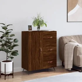 Aparador de madera de ingeniería marrón roble 69,5x34x90 cm de vidaXL, Aparadores - Ref: Foro24-827891, Precio: 68,67 €, Desc...