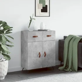 Aparador de madera de ingeniería gris hormigón 69,5x34x90 cm de vidaXL, Aparadores - Ref: Foro24-827952, Precio: 82,98 €, Des...