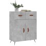Aparador de madera de ingeniería gris hormigón 69,5x34x90 cm de vidaXL, Aparadores - Ref: Foro24-827952, Precio: 84,00 €, Des...