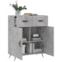 Aparador de madera de ingeniería gris hormigón 69,5x34x90 cm de vidaXL, Aparadores - Ref: Foro24-827952, Precio: 84,00 €, Des...