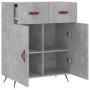 Aparador de madera de ingeniería gris hormigón 69,5x34x90 cm de vidaXL, Aparadores - Ref: Foro24-827952, Precio: 84,00 €, Des...
