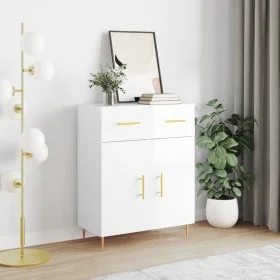 Aparador de madera contrachapada blanco brillante 69,5x34x90 cm de vidaXL, Aparadores - Ref: Foro24-827966, Precio: 90,28 €, ...