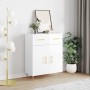 Aparador de madera contrachapada blanco brillante 69,5x34x90 cm de vidaXL, Aparadores - Ref: Foro24-827966, Precio: 91,40 €, ...