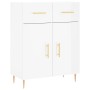 Aparador de madera contrachapada blanco brillante 69,5x34x90 cm de vidaXL, Aparadores - Ref: Foro24-827966, Precio: 91,40 €, ...