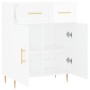 Aparador de madera contrachapada blanco brillante 69,5x34x90 cm de vidaXL, Aparadores - Ref: Foro24-827966, Precio: 91,40 €, ...