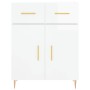 Aparador de madera contrachapada blanco brillante 69,5x34x90 cm de vidaXL, Aparadores - Ref: Foro24-827966, Precio: 91,40 €, ...