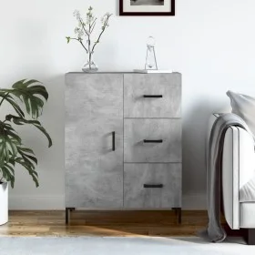 Aparador de madera de ingeniería gris hormigón 69,5x34x90 cm de vidaXL, Aparadores - Ref: Foro24-827920, Precio: 95,06 €, Des...