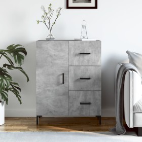 Aparador de madera de ingeniería gris hormigón 69,5x34x90 cm de vidaXL, Aparadores - Ref: Foro24-827920, Precio: 96,21 €, Des...