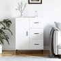 Aparador de madera de ingeniería blanco 69,5x34x90 cm de vidaXL, Aparadores - Ref: Foro24-827932, Precio: 98,82 €, Descuento: %