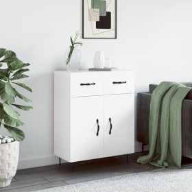 Aparador de madera contrachapada blanco brillante 69,5x34x90 cm de vidaXL, Aparadores - Ref: Foro24-827974, Precio: 89,89 €, ...