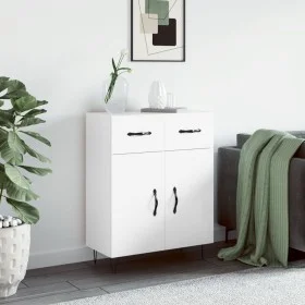 Aparador de madera contrachapada blanco brillante 69,5x34x90 cm de vidaXL, Aparadores - Ref: Foro24-827974, Precio: 88,78 €, ...